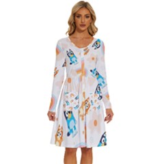 Bluey Long Sleeve Dress With Pocket by avitendut