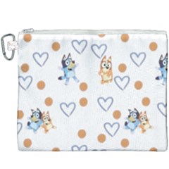 Bluey, Bluey Merch, Bluey Pattern, Bluey Bluey, Bingo, Bluey Design, Bluey Dog Canvas Cosmetic Bag (xxxl) by avitendut