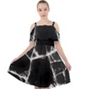 Dark Patch Art Crack Construction Cut Out Shoulders Dress View1