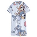 Bluey, Bluey merch, Bluey pattern, Bluey Bluey, bingo, Bluey design, bluey dog Kids  Boyleg Half Suit Swimwear View1