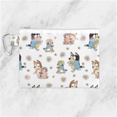 Bluey, Bluey Merch, Bluey Pattern, Bluey Bluey, Bingo, Bluey Design, Bluey Dog Canvas Cosmetic Bag (medium) by avitendut