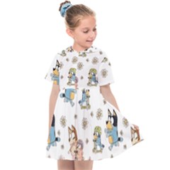 Bluey, Bluey Merch, Bluey Pattern, Bluey Bluey, Bingo, Bluey Design, Bluey Dog Kids  Sailor Dress by avitendut