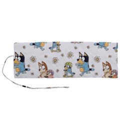 Bluey, Bluey Merch, Bluey Pattern, Bluey Bluey, Bingo, Bluey Design, Bluey Dog Roll Up Canvas Pencil Holder (m) by avitendut