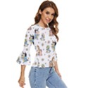 Bluey, Bluey merch, Bluey pattern, Bluey Bluey, bingo, Bluey design, bluey dog Bell Sleeve Top View3