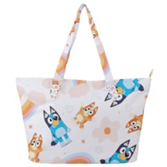 Bluey, Bluey Merch, Bluey Pattern, Bluey Bluey, Bingo, Bluey Design, Bluey Dog Full Print Shoulder Bag by avitendut