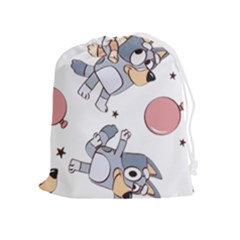 Bluey, Bluey Merch, Bluey Pattern, Bluey Bluey, Bingo, Bluey Design, Bluey Dog Drawstring Pouch (xl) by avitendut