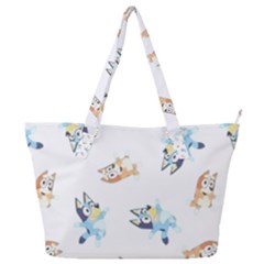 Bluey, Bluey Merch, Bluey Pattern, Bluey Bluey, Bingo, Bluey Design, Bluey Dog Full Print Shoulder Bag by avitendut