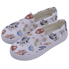 Bluey, Bluey Merch, Bluey Pattern, Bluey Bluey, Bingo, Bluey Design, Bluey Dog Kids  Canvas Slip Ons by avitendut