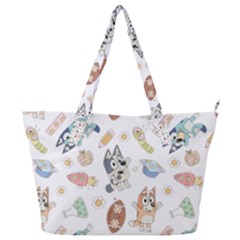 Bluey, Bluey Merch, Bluey Pattern, Bluey Bluey, Bingo, Bluey Design, Bluey Dog Full Print Shoulder Bag by avitendut