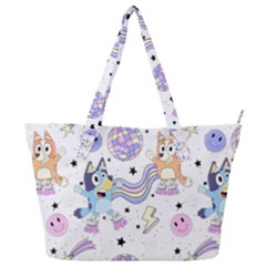 Bluey, Bluey Merch, Bluey Pattern, Bluey Bluey, Bingo, Bluey Design, Bluey Dog Full Print Shoulder Bag by avitendut