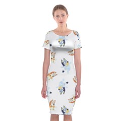 Bluey, Bluey Merch, Bluey Pattern, Bluey Bluey, Bingo, Bluey Design, Bluey Dog Classic Short Sleeve Midi Dress by avitendut