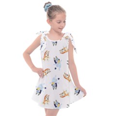 Bluey, Bluey Merch, Bluey Pattern, Bluey Bluey, Bingo, Bluey Design, Bluey Dog Kids  Tie Up Tunic Dress by avitendut