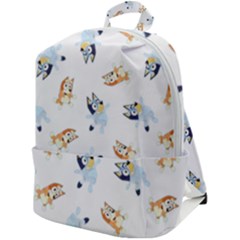 Bluey, Bluey Merch, Bluey Pattern, Bluey Bluey, Bingo, Bluey Design, Bluey Dog Zip Up Backpack by avitendut