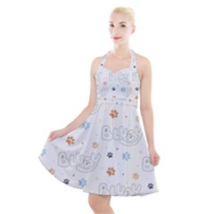 Bluey, Bluey Merch, Bluey Pattern, Bluey Bluey, Bingo, Bluey Design, Bluey Dog Halter Party Swing Dress  by avitendut