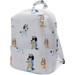Bluey, Bluey Merch, Bluey Pattern, Bluey Bluey, Bingo, Bluey Design, Bluey Dog Zip Up Backpack by avitendut
