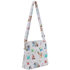 Bluey, Bluey Merch, Bluey Pattern, Bluey Bluey, Bingo, Bluey Design, Bluey Dog Zipper Messenger Bag by avitendut