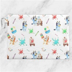 Bluey, Bluey Merch, Bluey Pattern, Bluey Bluey, Bingo, Bluey Design, Bluey Dog Canvas Cosmetic Bag (xxl) by avitendut
