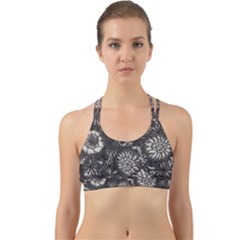 Mid Century Retro Floral 1970s 1960s Pattern 71 Back Web Sports Bra by violetheavensky