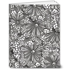 Mid Century Retro Floral 1970s 1960s Pattern 73 7  X 9  Softcover Notebook by violetheavensky