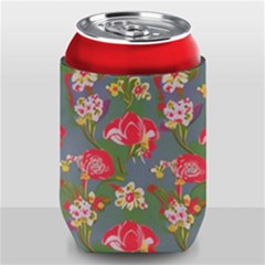 Mid Century Retro Floral 1970s 1960s Pattern 83 Can Holder by violetheavensky