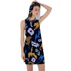 Pattern Design Seamless Texture Racer Back Hoodie Dress by Tsamara