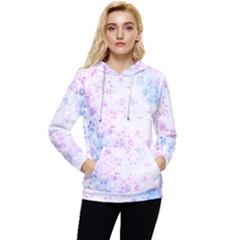 Digital Art Artwork Abstract Pink Purple Women s Lightweight Drawstring Hoodie by Dutashop