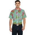 Mid Century Retro Floral 1970s 1960s Pattern 81 Men s Short Sleeve Pocket Shirt  View1
