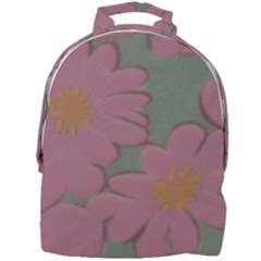 Mid Century Retro Floral 1970s 1960s Pattern 80 Mini Full Print Backpack by violetheavensky