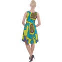 Mid Century Retro Floral 1970s 1960s Pattern 60 Knee Length Skater Dress View2