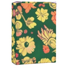 Mid Century Retro Floral 1970s 1960s Pattern 68 Playing Cards Single Design (rectangle) With Custom Box by violetheavensky