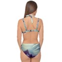 Village Moon Cloudy Historical Tudor Architecture Houses Town Night Windows City Double Strap Halter Bikini Set View2