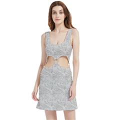 Light Grey Snake Velour Cutout Dress by DinkovaArt