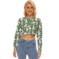 Easter Bunny Pattern Lightweight Long Sleeve Sweatshirt by Valentinaart