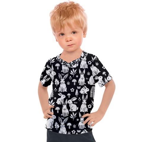 Easter Bunny Pattern Kids  Sports T-shirt by Valentinaart