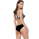 Easter bunny pattern Low Cut Ruffle Edge Bikini Top View3