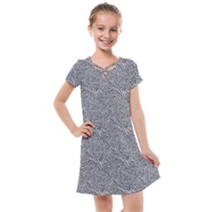 Dark Grey Snake Kids  Cross Web Dress by DinkovaArt