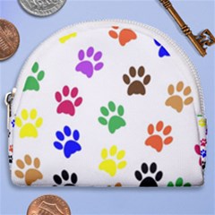 Pawprints Paw Prints Paw Animal Horseshoe Style Canvas Pouch by Anend