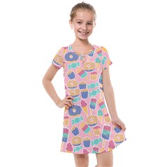 Ice Cream Donut Sweets Candie Kids  Cross Web Dress by Apenda