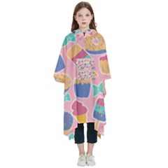 Ice Cream Donut Sweets Candie Kids  Hooded Rain Ponchos by Apenda