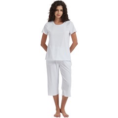 Short Sleeve 3/4 Length Pants Lounge Set Icon