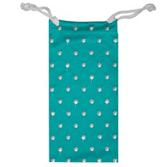Turquoise Diamond Bling Glasses Pouch by artattack4all