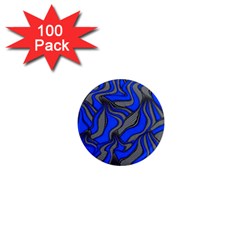 Foolish Movements Blue 1  Mini Button Magnet (100 Pack) by ImpressiveMoments