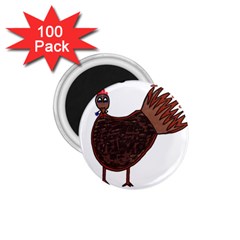 Turkey 1 75  Button Magnet (100 Pack) by Thanksgivukkah