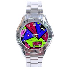 Modern Art Stainless Steel Watch (men s) by Siebenhuehner