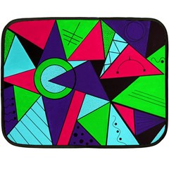 Modern Art Mini Fleece Blanket (two Sided) by Siebenhuehner
