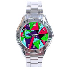 Modern Art Stainless Steel Watch (men s) by Siebenhuehner