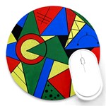 Modern Art 8  Mouse Pad (Round) Front