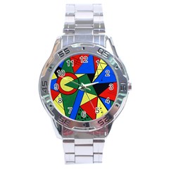 Modern Art Stainless Steel Watch (men s) by Siebenhuehner