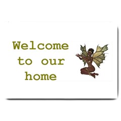 Fairy With Hands Outreaching Large Door Mat by goldenjackal