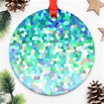 Mosaic Sparkley 1 Round Ornament (Two Sides) Back